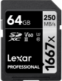 Lexar Professional 1667X SDXC 64GB UHS-II (V60) R250/W120