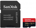 Sandisk atm. korta microSDXC 256GB Extreme PRO 170MB/s A2 C10 V30 UHS-I U3