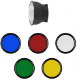 Rollei Pro Reflector su spalvotais geliais (Bowens)