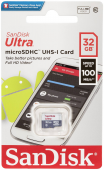 SanDisk atm. korta microSDHC 32GB Ultra 100MB/s be adap.