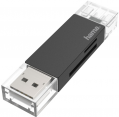 HAMA kortelių skaitytuvasSD/MSD USB-C+USB-A  (200127)