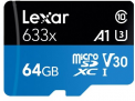 Lexar atm.korta microSD 64GB SDXC 633x be adapt. 