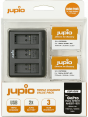 Jupio kit: 2x GoPro HERO 9,10,11 battery 1730mAh + Compact Triple USB Charger