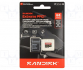 SanDisk atm. korta microSDXC 64GB Extreme PRO 200MB/s su adap