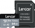 Lexar atm.korta 64GB Professional 1066x UHS-I microSDXC su SD adapteriu