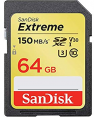SanDisk atm.korta SD SDXC 64GB Extreme Video 150MB/s V30
