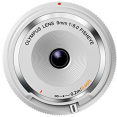 Olympus objektyvas M.Zuiko Body Cap Lens 9mm f/8.0 Fisheye (Baltas)