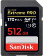 Sandisk atm.korta SD SDXC 512GB Extreme PRO 170MB/s V30 U3