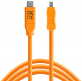 Tether Tools kabelis TetherPro USB-C to 2.0 Mini-B 8-pin (4.6m) - Orange (CUC2615-ORG)