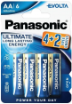 Panasonic baterijos LR6EE/4BP+ 2 vnt  EVOLTA