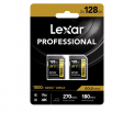 Lexar atm.korta SD 128GB SDXC 1800x R280/W210 - 2pak            