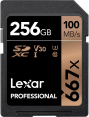 Lexar atm.korta Professional 667X SDXC 256GB UHS-I (V30) R100/W90