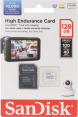 SanDisk atm. korta microSDXC 128GB High Endurance 100MB/s su adap.    