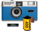 Novocolor Swiss+Go 35mm juostinis fotoaparatas (mėlynas)