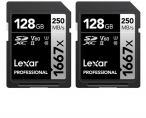 Lexar atm.korta 2x SD 128GB SDXC 1667x Pro ( V60) R250/W120