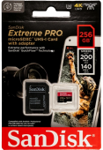SanDisk atm. korta microSDXC 256GB Extreme PRO 200/140MB/s
