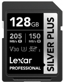 Lexar atm.korta SDXC Silver Plus 128GB R205/W150 (V30)     