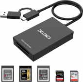 XQD SD kortelių skaitytuvas USB-C + adap. USB A