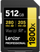 Lexar atm.korta SD 512GB SDXC 1800x R280/W210