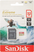 SanDisk atm. korta microSDXC 32GB Extreme 100MB/s su adapt. 