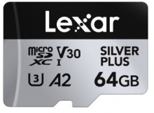Lexar atm.korta SDXC micro Silver Plus 64GB R205/W150