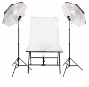 Sulankstomas stalas daiktų fotografavimui 60x100 cm su 1700w lempom  