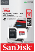 SanDisk atm. korta microSDXC 256GB Ultra150MB/s su adap.