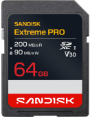 SanDisk atm. korta SD 64GB Extreme PRO 200MB/s A1 V30   