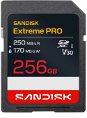 SanDisk atm. korta SD 256GB Extreme PRO 250MB/s A1 V30 