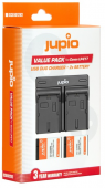 Jupio kit: 2x LP-E17 1100mAh + USB Dual Charger (Canon)     