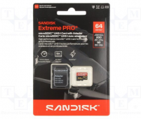 SanDisk atm. korta microSDXC 64GB Extreme PRO 200MB/s su adap