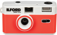 Ilford daugkartinis juostinis fotoaparatas Sprite 35-II Silver&Red