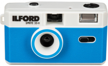 Ilford daugkartinis juostinis fotoaparatas Sprite 35-II Silver&blue