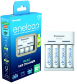 Panasonic Eneloop įkroviklis  BQ-CC61USB + 4 AA Boom  