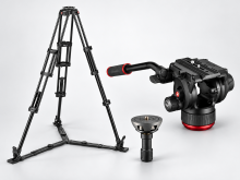 Manfrotto trikojis CF Twin GS 100/75mm + galva 504X + 520BALLSH 75mm