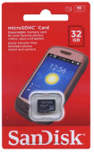 SanDisk atm. korta microSDHC 32GB Go 100MB/s be adap 