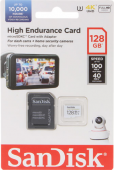 SanDisk atm. korta microSDXC 128GB High Endurance 100MB/s su adap.