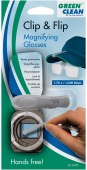 Green Clean Clip & Flip The hands free magnifier