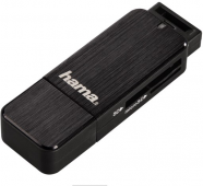 Hama kortelių skaitytuvas ALU BLACK USB 3.0 SD/mSD