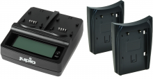 Jupio Duo Charger (universalus) + 2vnt DMW-BLF19E baterijų plokštelių