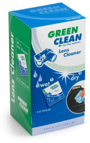 Green Clean objektyvų valymo servetėlės 50 vnt. display-box LC-7010-50