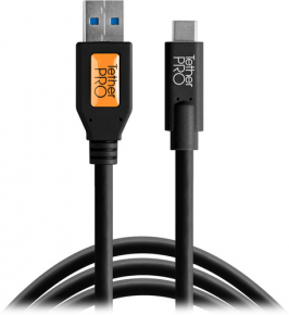 Tether Tools kabelis USB 3.0 to USB-C Juodas (CUC3215-BLK)
