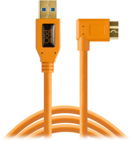 Tether Tools kabelis USB 3.0 to Micro-B Right Angle (CU61RT15-ORG)