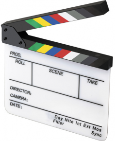 Elvid pliauškė 7-Section Acrylic Production Slate with Color Clapper Sticks