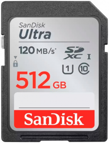 SanDisk atm. korta SD 512GB ULTRA 120MB/s