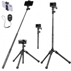 K&F trikojis E224A3 with BH-18 ball head and phone holder