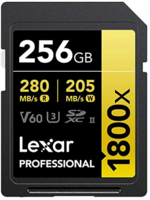 Lexar SDXC 256GB 1800x UHS-II U3 (V60)