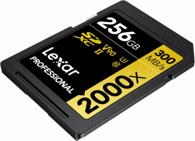 Lexar SDXC 256GB Professional 2000x UHS-II (U3, V90, Class 10) 