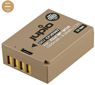 Jupio Li-ion akumuliatorius Fujifilm NP-W126S *ULTRA C* (USB-C input) 1300mAh