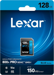 Lexar atm.korta SD 128GB SDXC 800x Pro R150/45MB